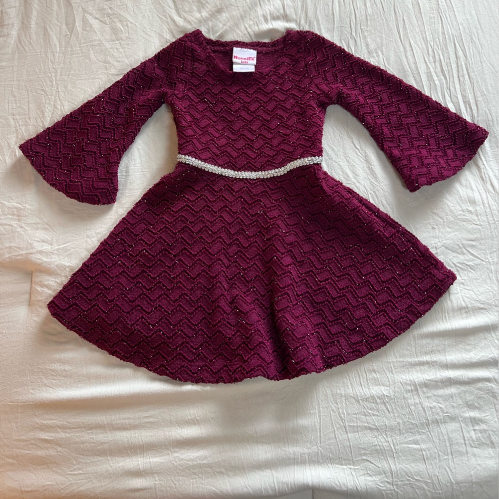 Nannette Kids Maroon Dress Size 2 T‎